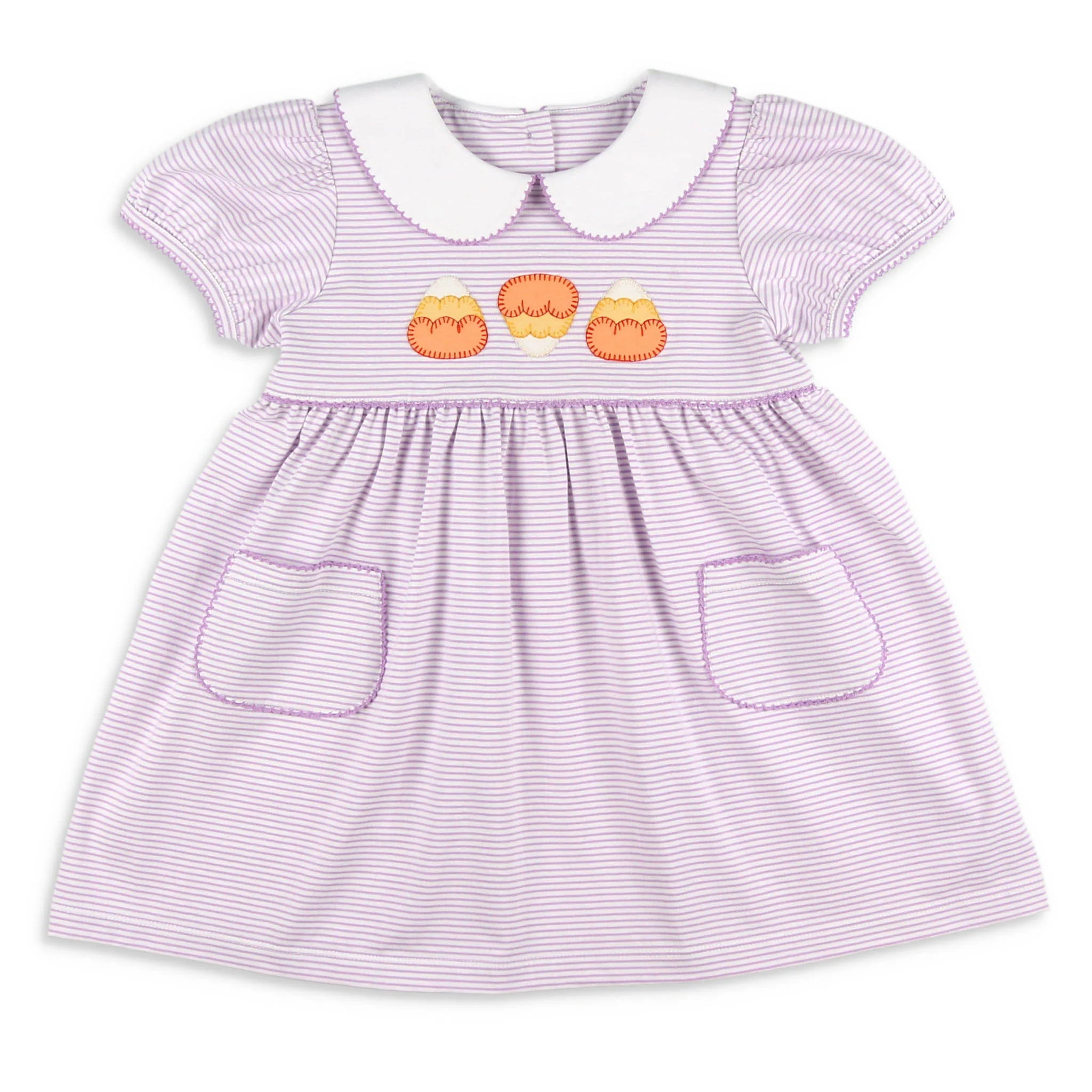 Girls Collar Dress - Candy Corn - Shrimp and Grits Kids | Shrimp and Grits Kids