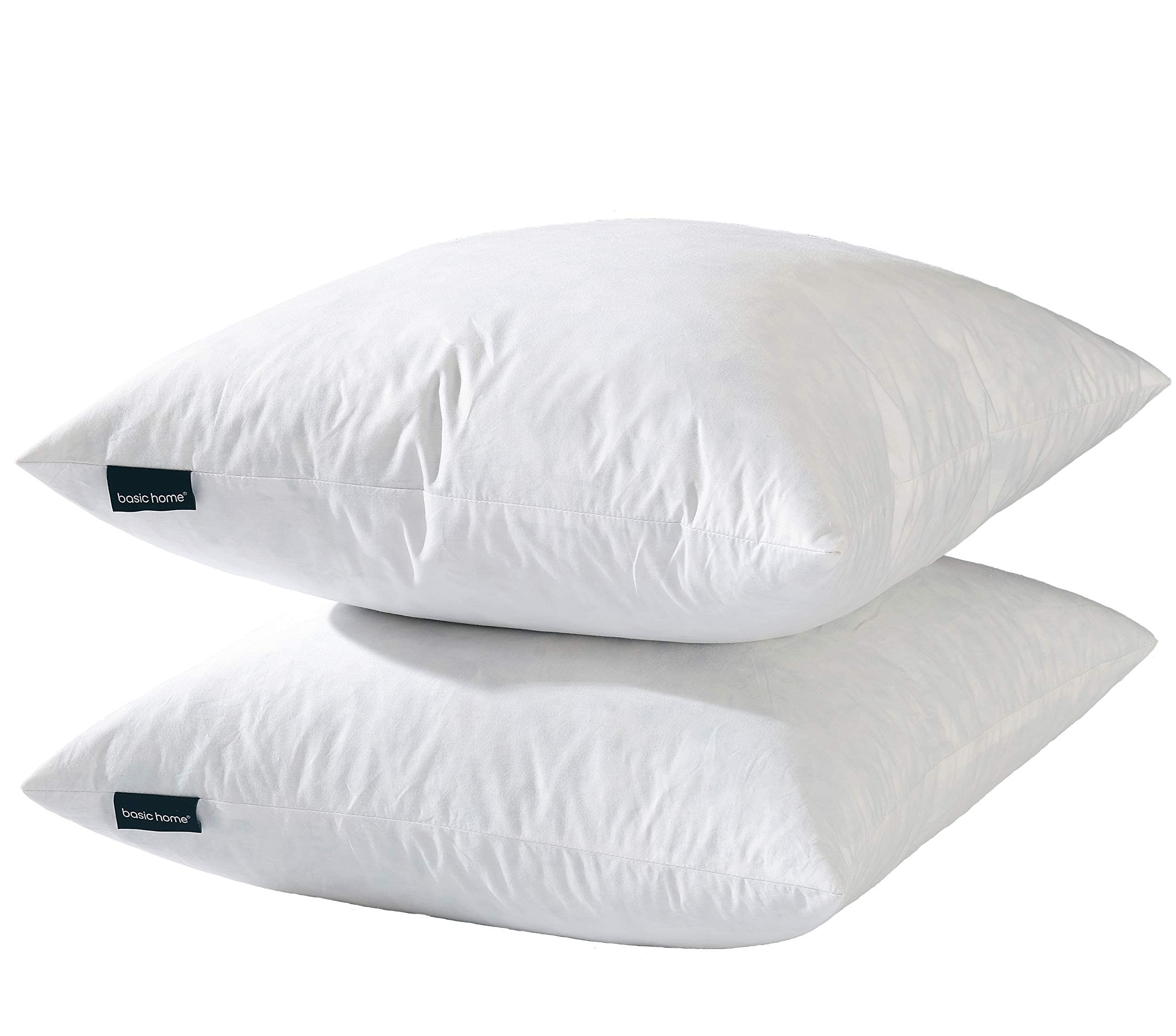 22x22 Decorative Throw Pillow Inserts-Down Feather Pillow Inserts-Square-Cotton Fabric-Set of 2-W... | Amazon (US)