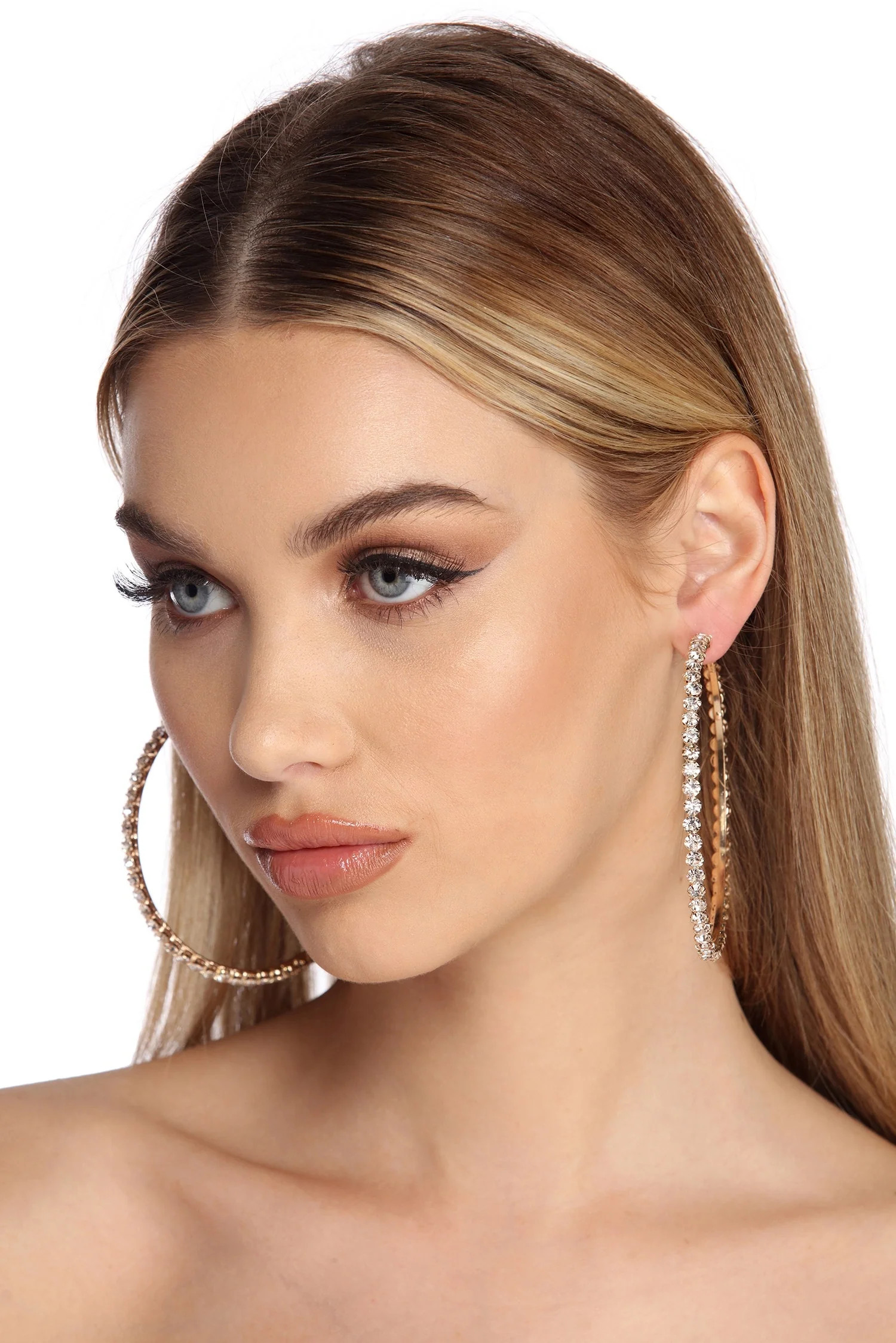 So Extra Rhinestone Hoops | Windsor Stores