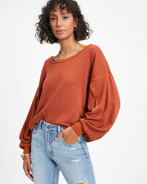 Jerome Knit Dolman Long Sleeve Top - Rust - SALE | VICI