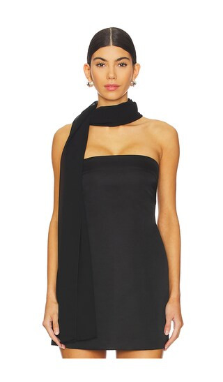 Tahlia Chiffon Scarf in Black | Revolve Clothing (Global)