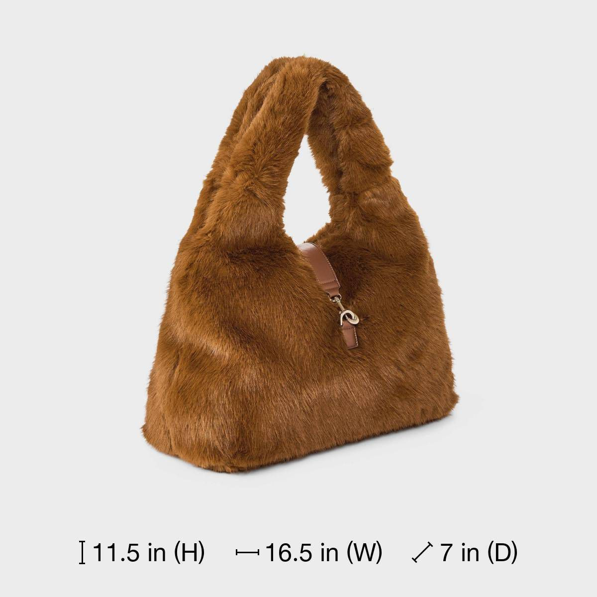 Faux Fur Soft Tote Shoulder Bag - A New Day\u2122 Tan | Target