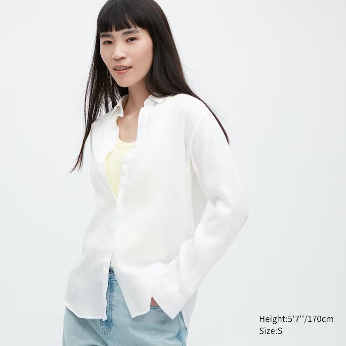 Premium Linen Long-Sleeve Shirt | UNIQLO (US)