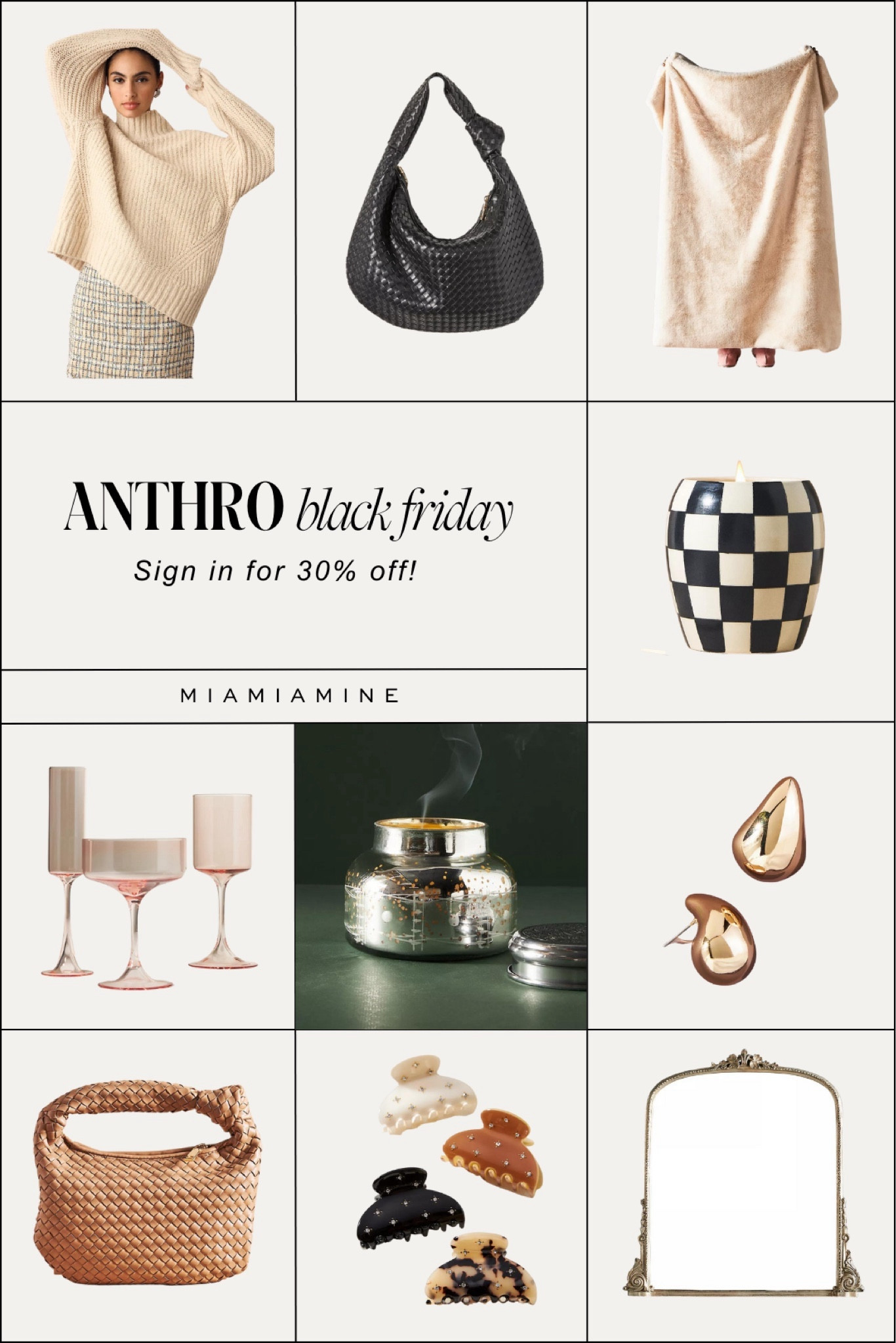 Black Friday deals / Anthropologie Black Friday sale
30% off primrose mirror 
30% off Anthropologie candles
30% off Anthropologie sweaters


#LTKsalealert #LTKfindsunder100 #LTKCyberWeek