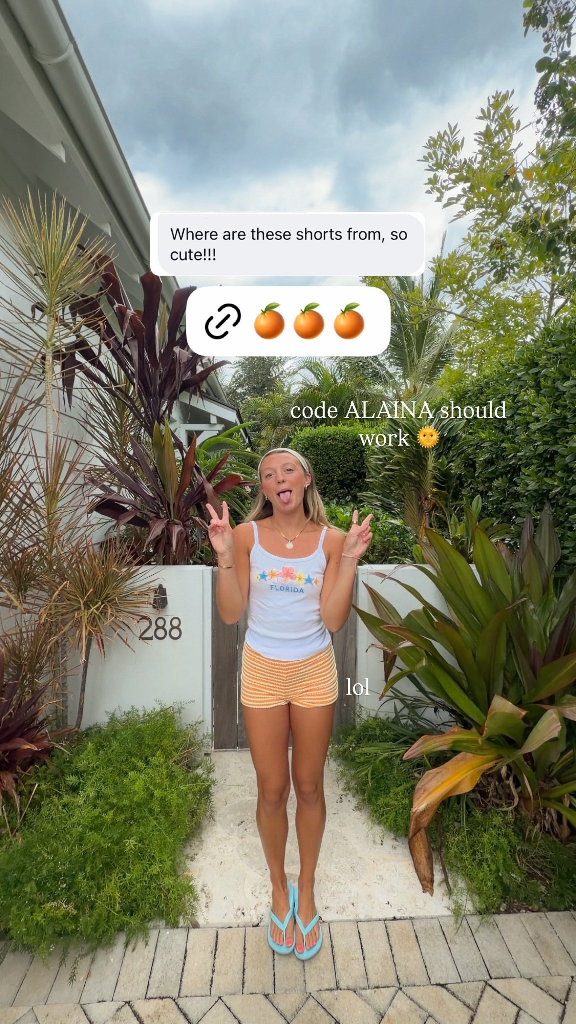 my favorite shorts as a cover up or as a summer outfit 🍊🌞💕 code ALAINA for princess polly