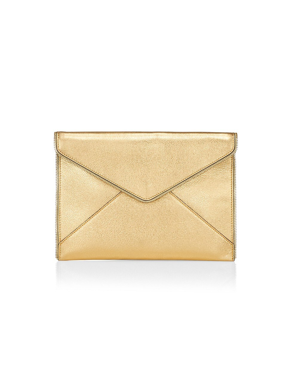 Leo Metallic Leather Clutch-On-Chain | Saks Fifth Avenue