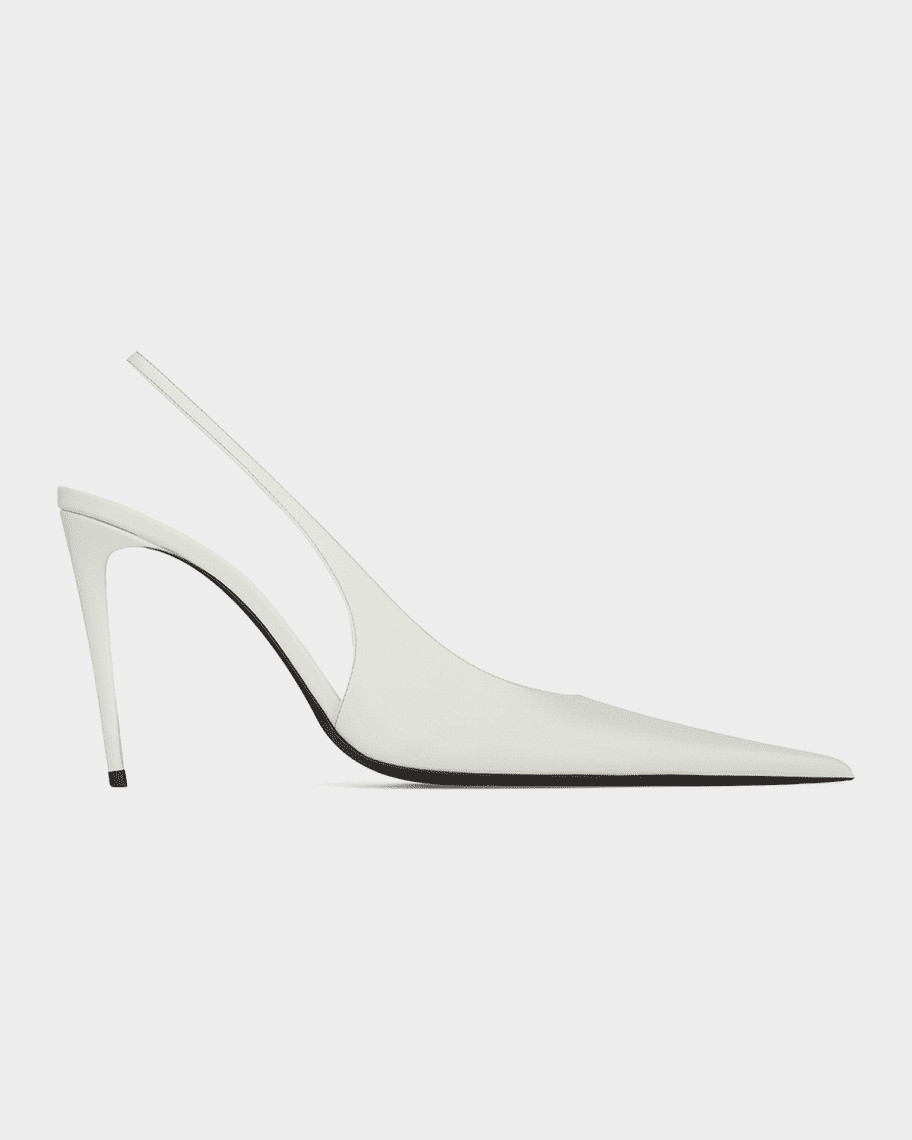 75mm Guermantes Leather Slingback Pumps | Neiman Marcus