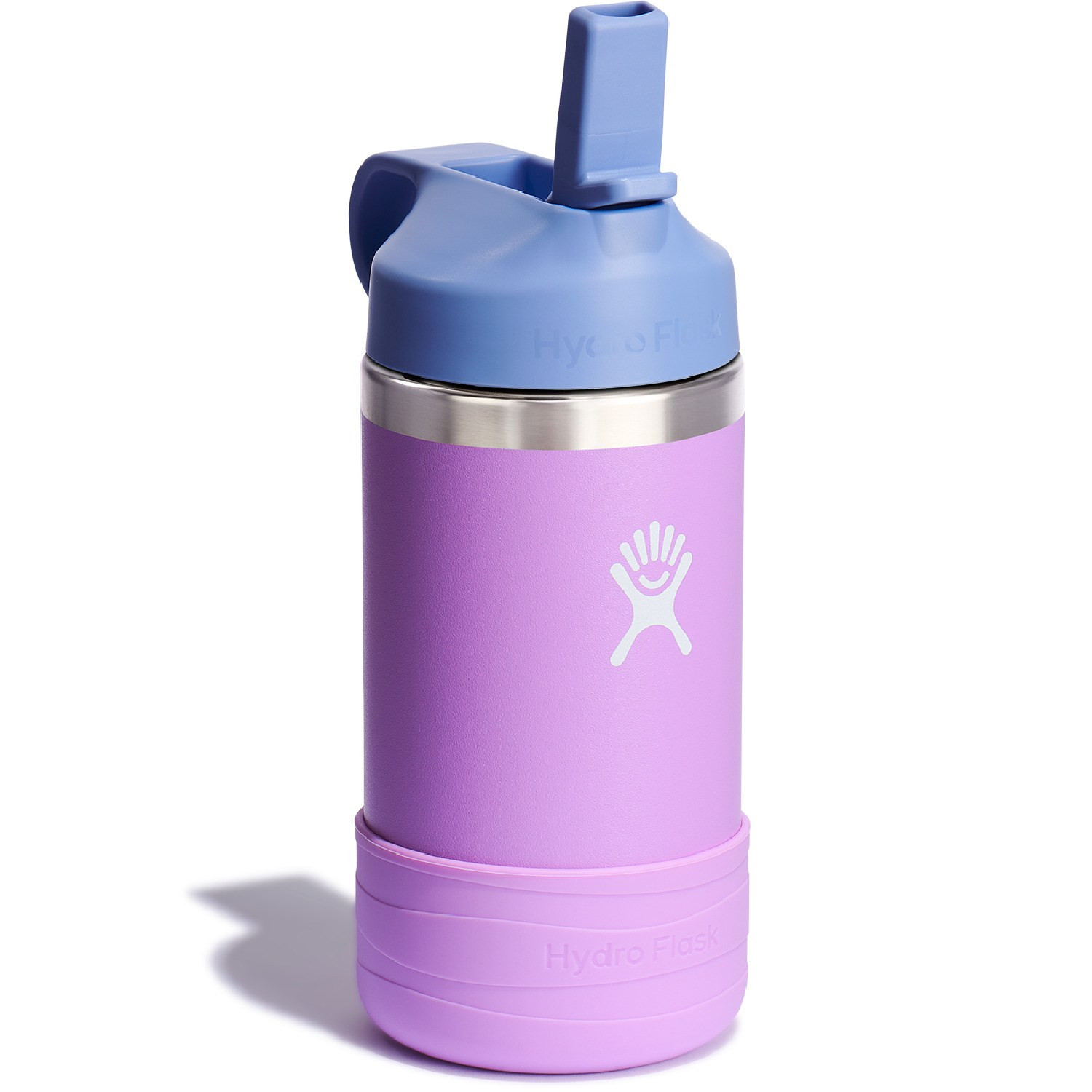 Hydro Flask Kids' Wide-Mouth Vacuum Water Bottle with Straw Cap and Bottle Boot - 12 fl. oz. Pink | REI