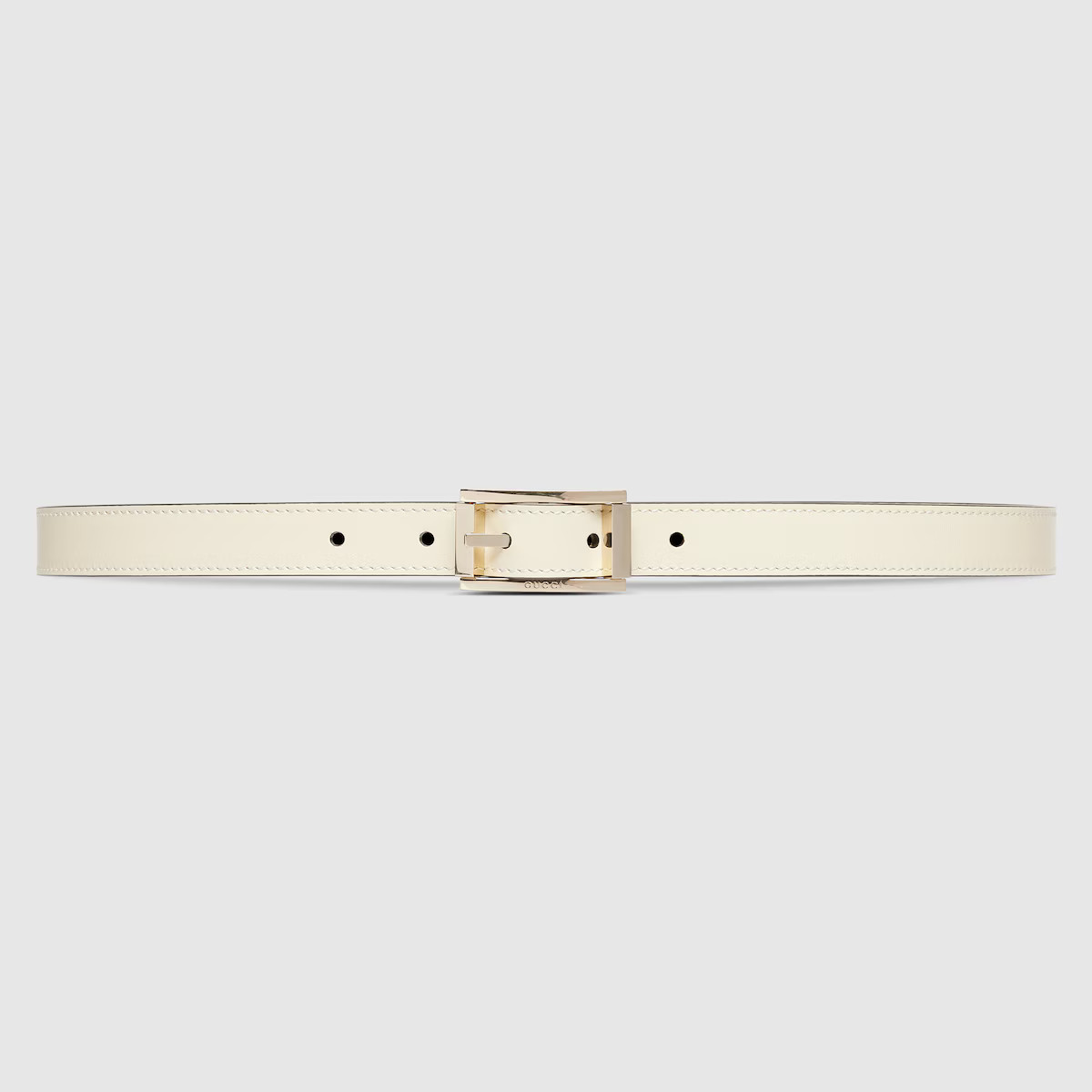 Gucci Reversible thin belt with rectangular buckle | Gucci (US)