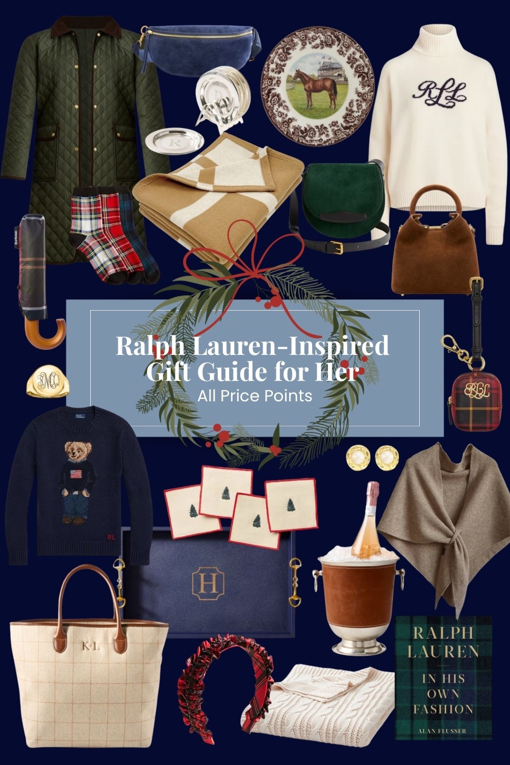 Ralph Lauren-Inspired Gift Guide for Her 2025 🎁 | From Sweaters & Bags to Home & Accessories

If you’re shopping for a woman who loves that timeless preppy polish — think Ralph Lauren-inspired charm, classic equestrian touches, plaid & tartan accents, monogrammed details, cozy textures, and elevated home goods — you’ve come to the right place.

I’ve curated one beautiful gift guide that covers every budget — from stocking-friendly pieces to investment gifts — all wrapped in the vibe of old-money meets modern style. Whether she’s got a wardrobe full of polos or just lives for that iconic equestrian/heritage aesthetic, this guide has something she’ll adore.
Highlights include:
	•	Quilted barn jackets & cozy cable-knit throws
	•	Plaid headbands and monogrammed jewelry
	•	Horse-theme trays, leather-wrapped champagne buckets, silver coasters and other elevated home pieces
	•	Gold-hoop earrings, chic Amazon finds, and accessories that feel curated (not just branded)
	•	Gifts at every price point — yes, you’ll find luxe options and budget-friendly touches too

This is the go-to list for her gift this year if she’s into that Ralph Lauren vibe. Explore the full collection and shop the looks now.
#RalphLaurenInspired #PreppyGiftsForHer #GiftGuide2025 #HolidayGiftsForHer #RalphLaurenChristmas #PreppyHolidayStyle #LTKHoliday #LTKGiftGuide #GiftsForHer


#LTKGiftGuide #LTKHoliday #LTKFindsUnder50