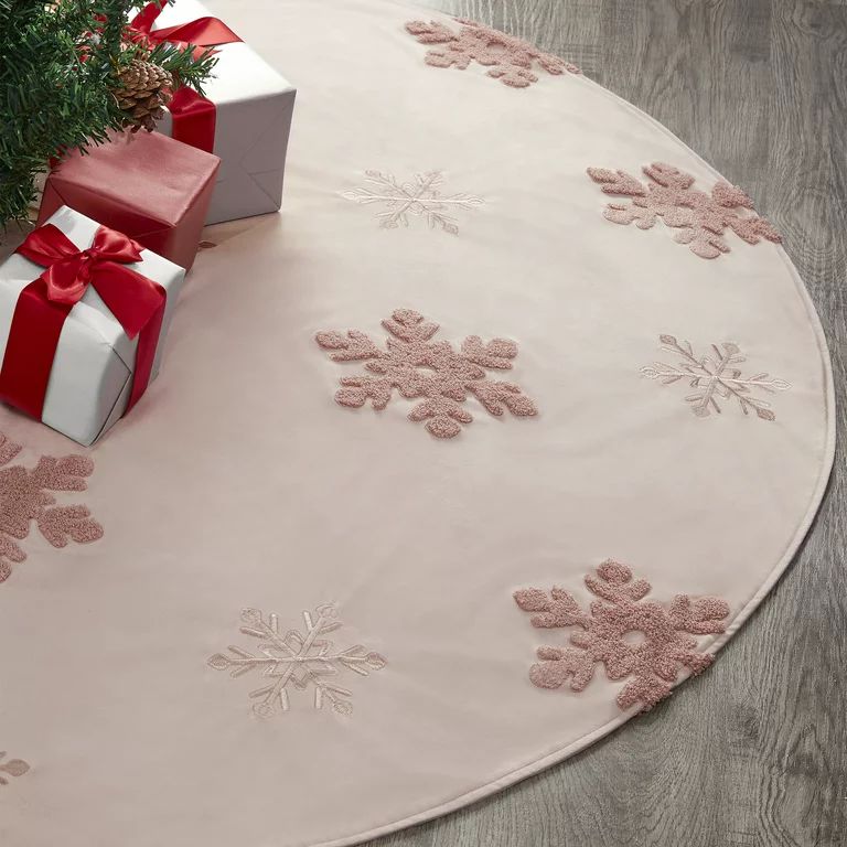 My Texas House Savannah Rose Embroidered Velvet Christmas Tree Skirt, 52" - Walmart.com | Walmart (US)