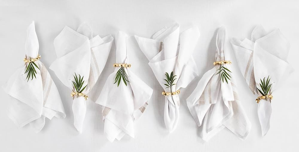Solino Home Linen Dinner Napkins 20 x 20 Inch – 100% Pure Linen Natural and White Napkins for F... | Amazon (CA)