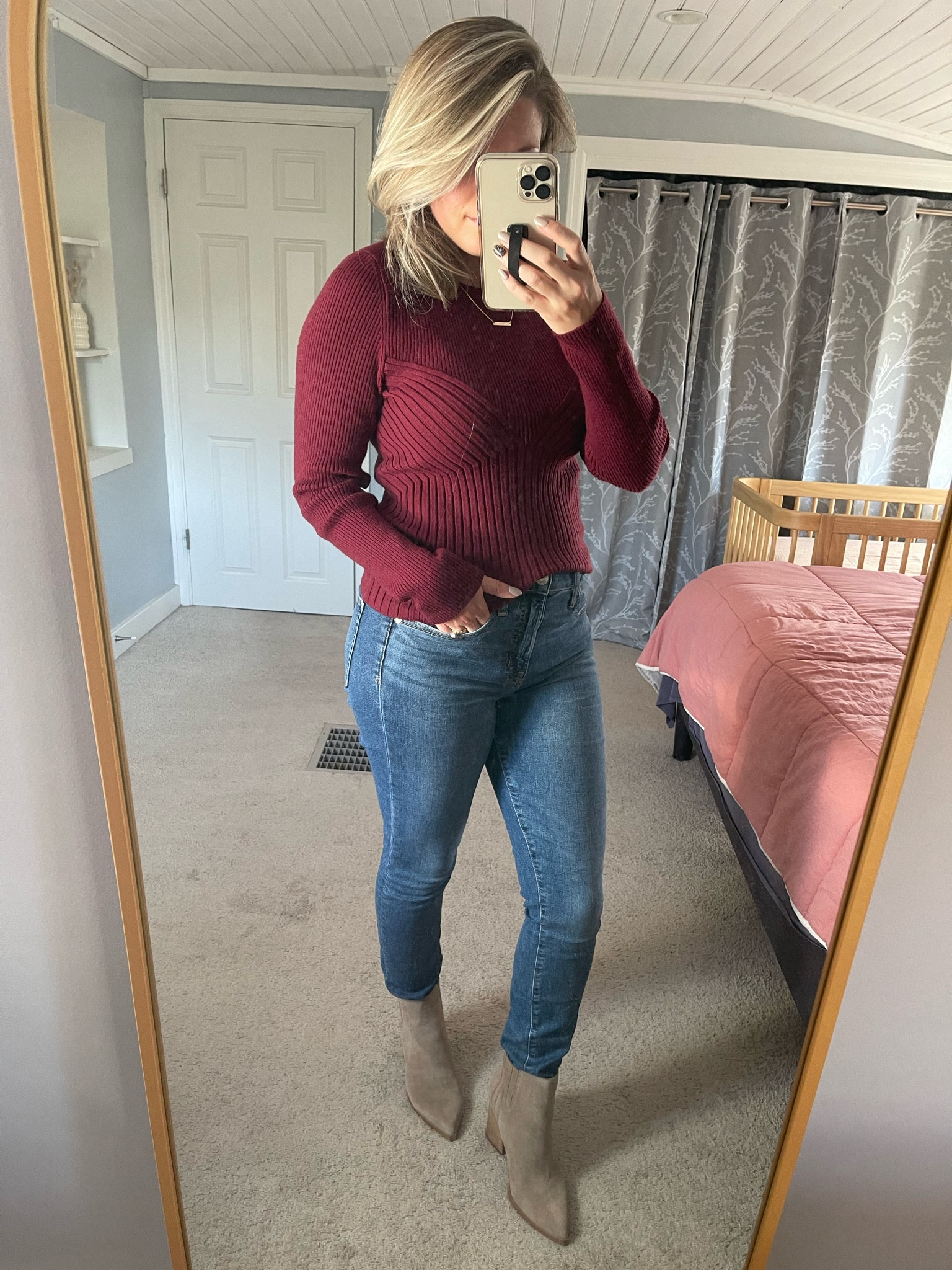 Fitted sweater with stretchy skinny jeans and neutral suede booties 👌

| winter fashion, casual style, women’s fashion, neutral style, fall fashion, OOTD |

#LTKunder100 #LTKfit #LTKshoecrush