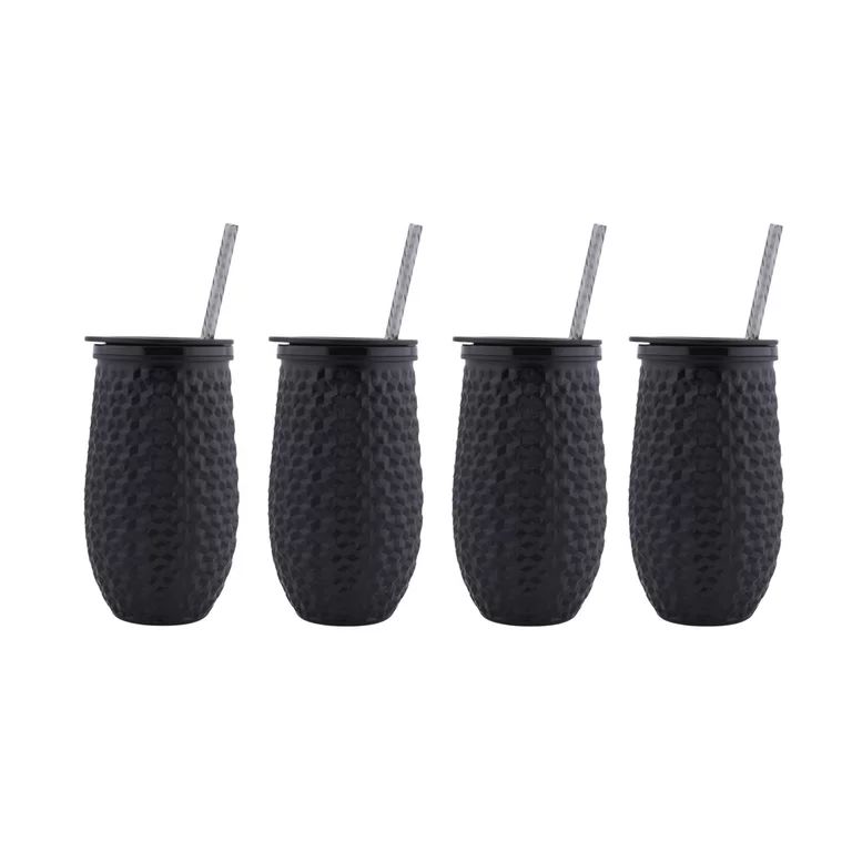 Way To Celebrate Wtc 4-Pack Wine Tumbler Matte Black | Walmart (US)