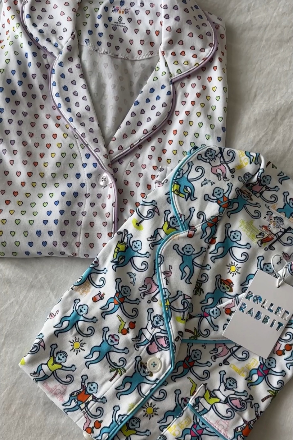 added two new pj sets to my collection! The pair on the right is exclusive to west palm beach but I linked similar ones! 🩷