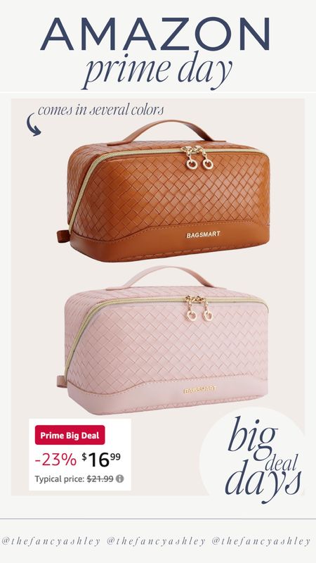 This is the style of makeup bag I switched to! Opens to lay flat and holds tons of things! Several colors available and on sale for Amazon Prime Big Deal Days! 

#LTKxPrime #LTKfindsunder50 #LTKbeauty