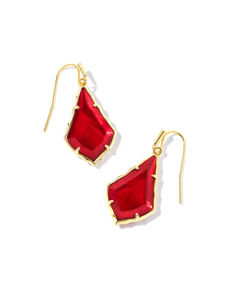 Small Faceted Alex Gold Drop Earrings in Cranberry Illusion | Kendra Scott | Kendra Scott