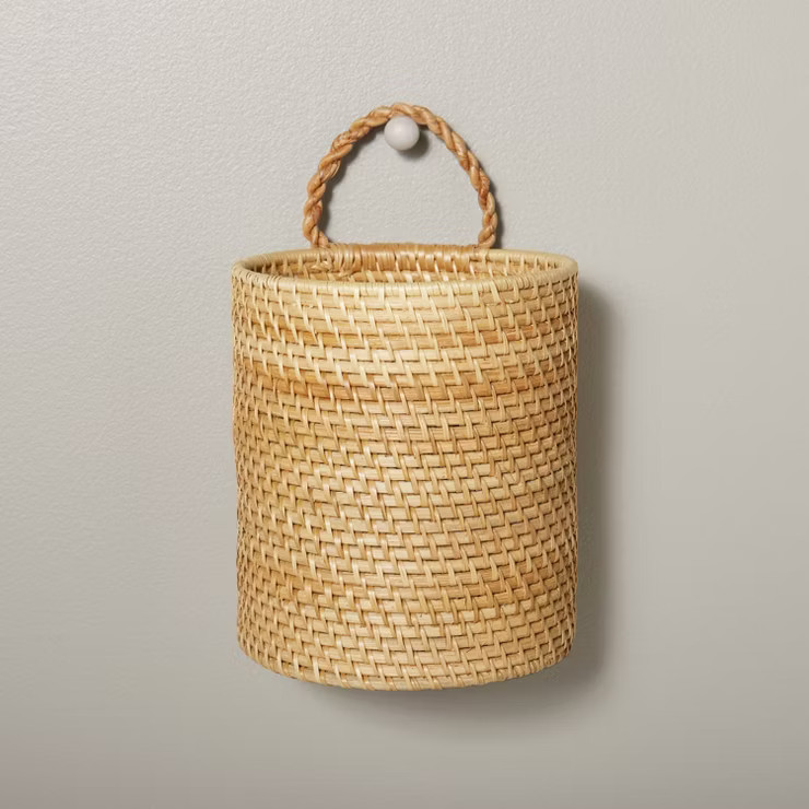 Decorative Woven Hanging Basket Natural - Hearth & Hand™ with Magnolia | Target