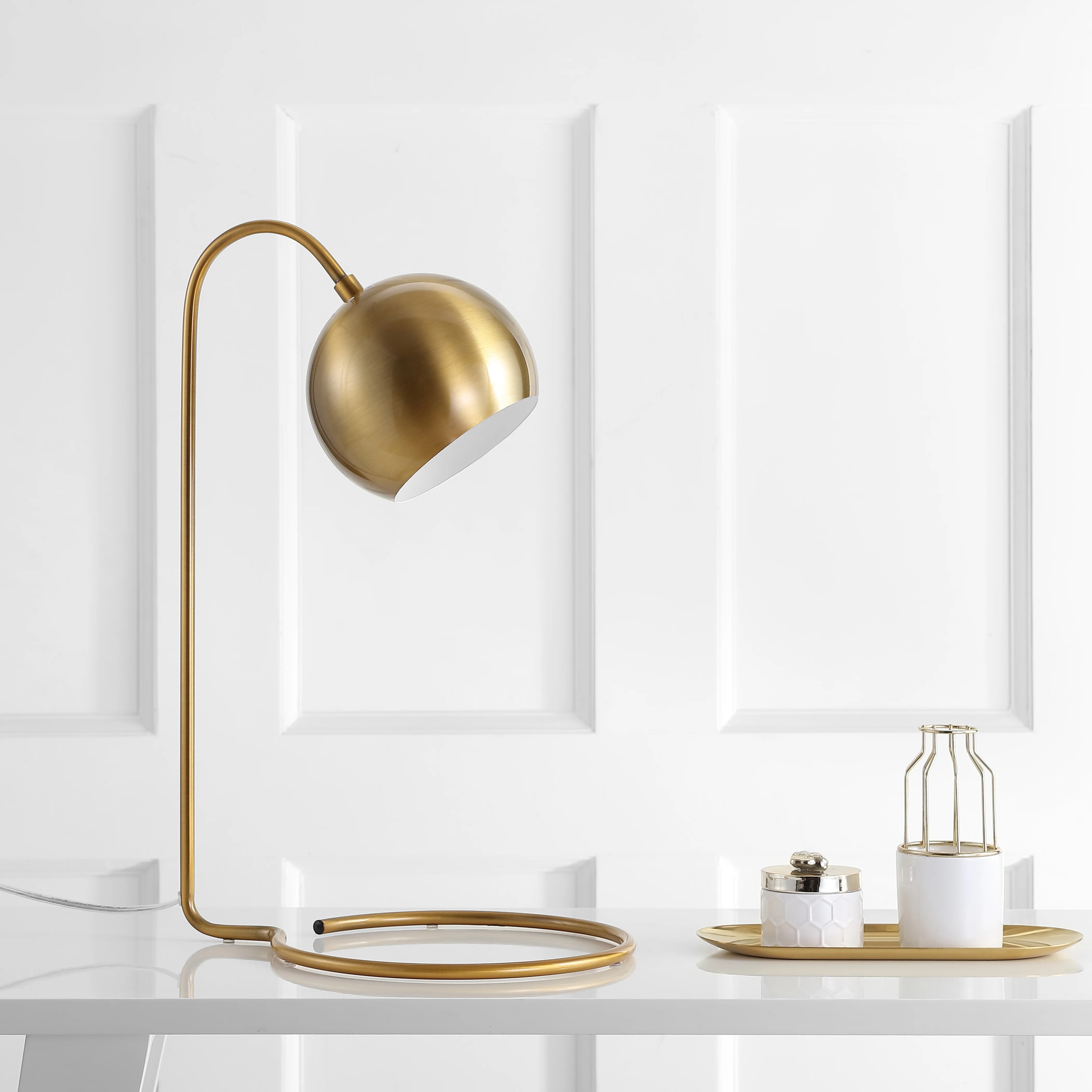 Safavieh Bartolo 22 in. H Solid Glam Arc Table Lamp | Walmart (US)