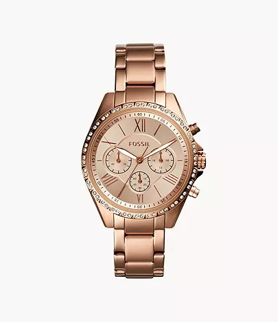 Modern Courier Chronograph Rose-Gold-Tone Stainless Steel Watch | Fossil Canada