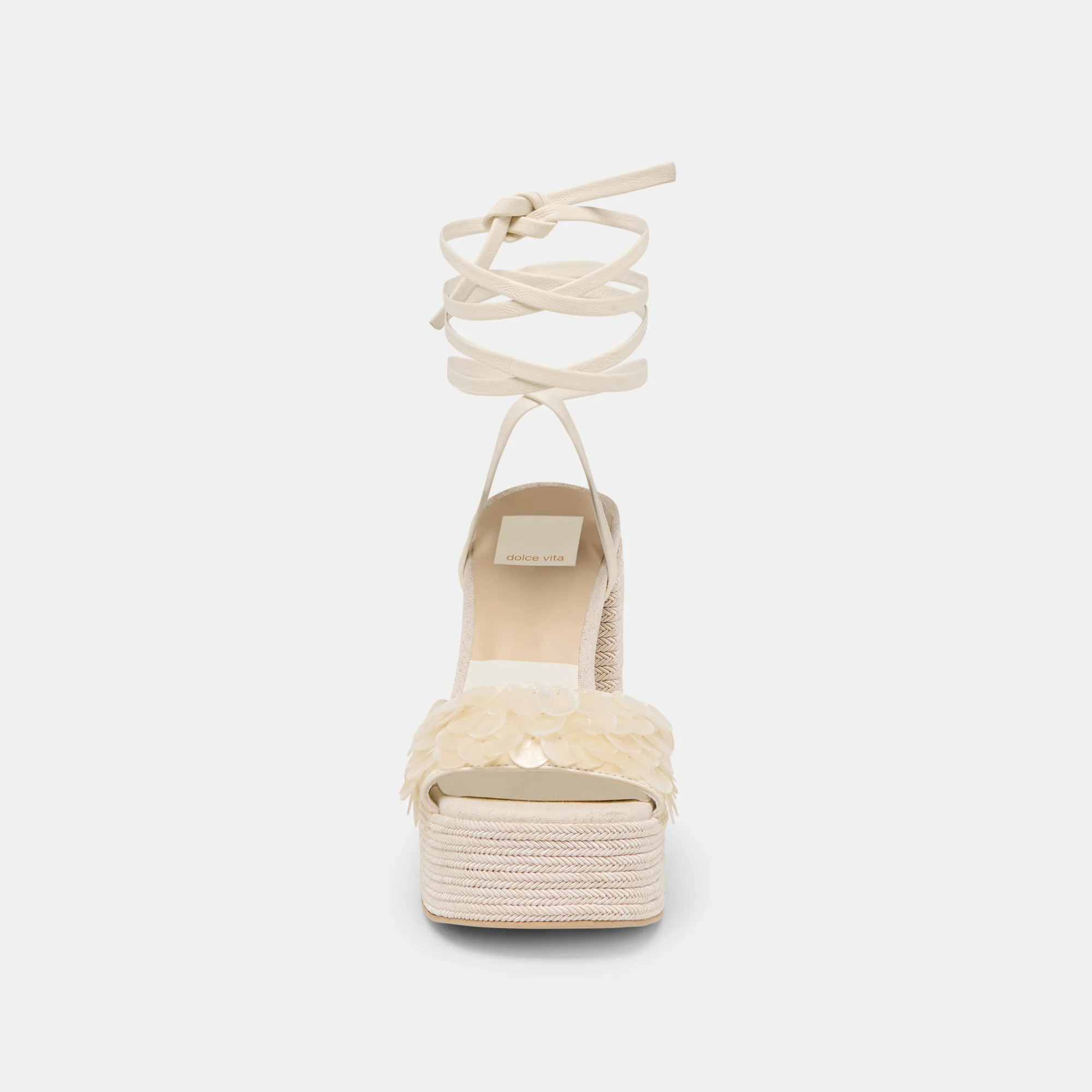 Dorthy Confetti Heels Ivory Leather | DolceVita.com