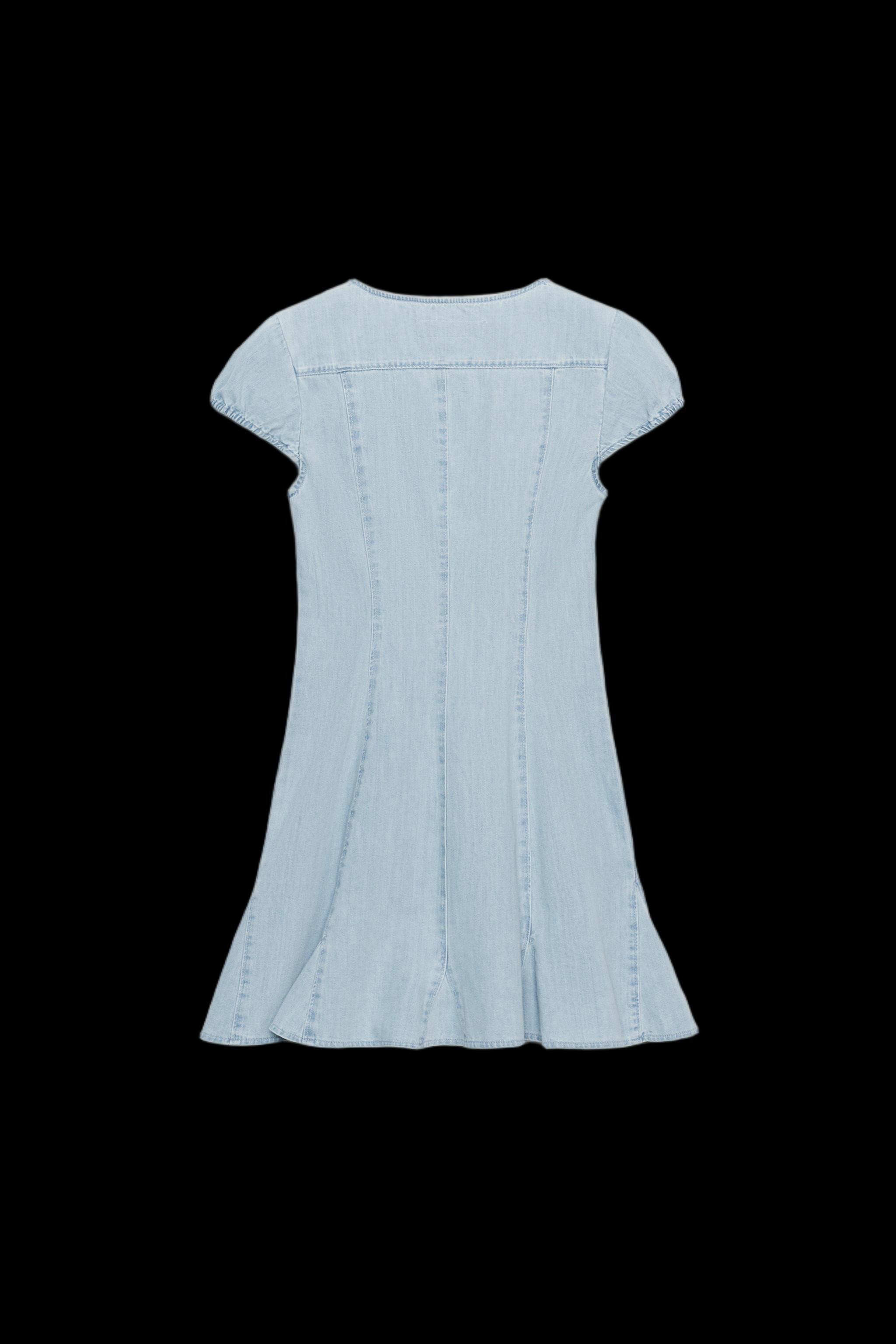 Z1975 PUFF SLEEVE MINI DENIM DRESS | Zara US