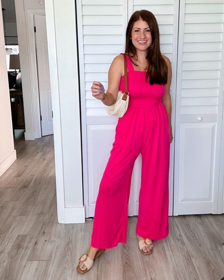 Loving the super cute stretchy and comfortable sleeveless jumpsuit from Amazon! It has pockets and adjustable straps! Wearing a size small

#LTKOver40 #LTKStyleTip #LTKFindsUnder50