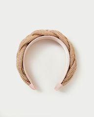 Bijou Peach Diamanté Braided Headband | Loeffler Randall