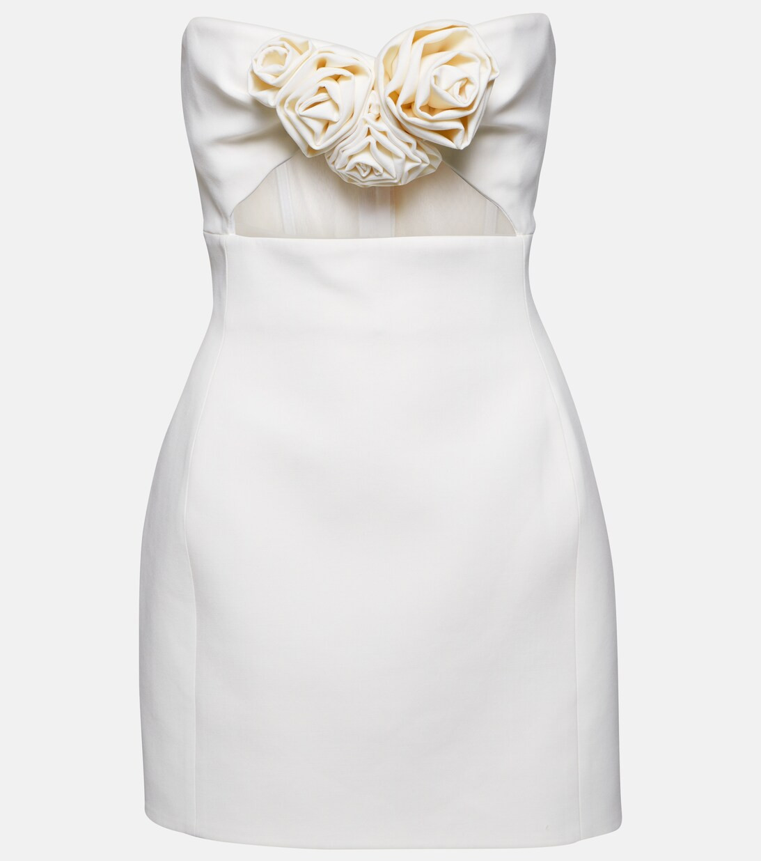 Floral-appliqué wool minidress | Mytheresa (US/CA)
