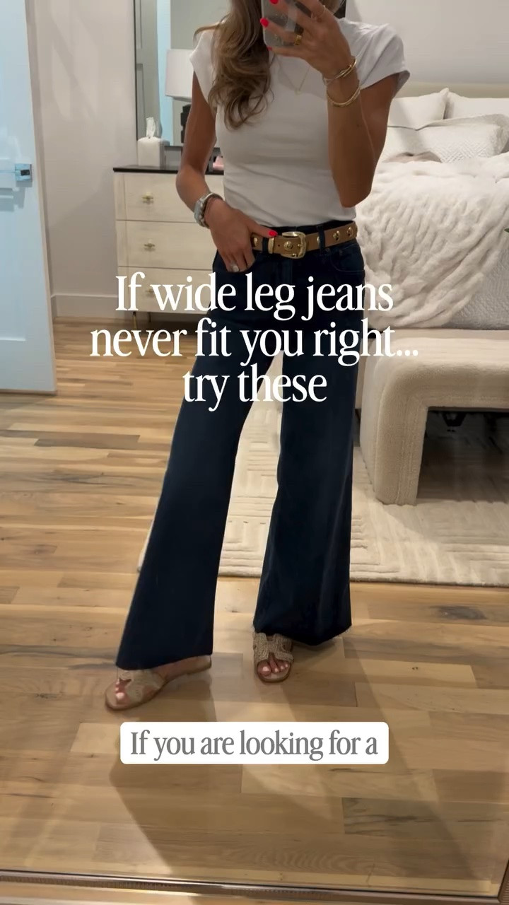 If wide leg jeans never fit you right… try these! I have these in the lighter wash from last year, but found them now in a darker wash AND they’re almost 50% off!! Making them $81 - such a steal and will definitely go fast. 

They fit petites so well because they’re a cropped style and they have a raw hem, so they can even be cut more if you wanted to. I’m 5’1 for reference 

petite wide leg jeans, petite friendly jeans, flattering jeans for petites, short girl jeans, high waisted wide leg jeans, petite fashion, casual outfit ideas, everyday denim outfits, trendy jeans 2026, petite outfit inspo

#petitedenim #widelegjeans #summerdenim #petitejeans #madewelljeans

#LTKPetite #LTKSaleAlert