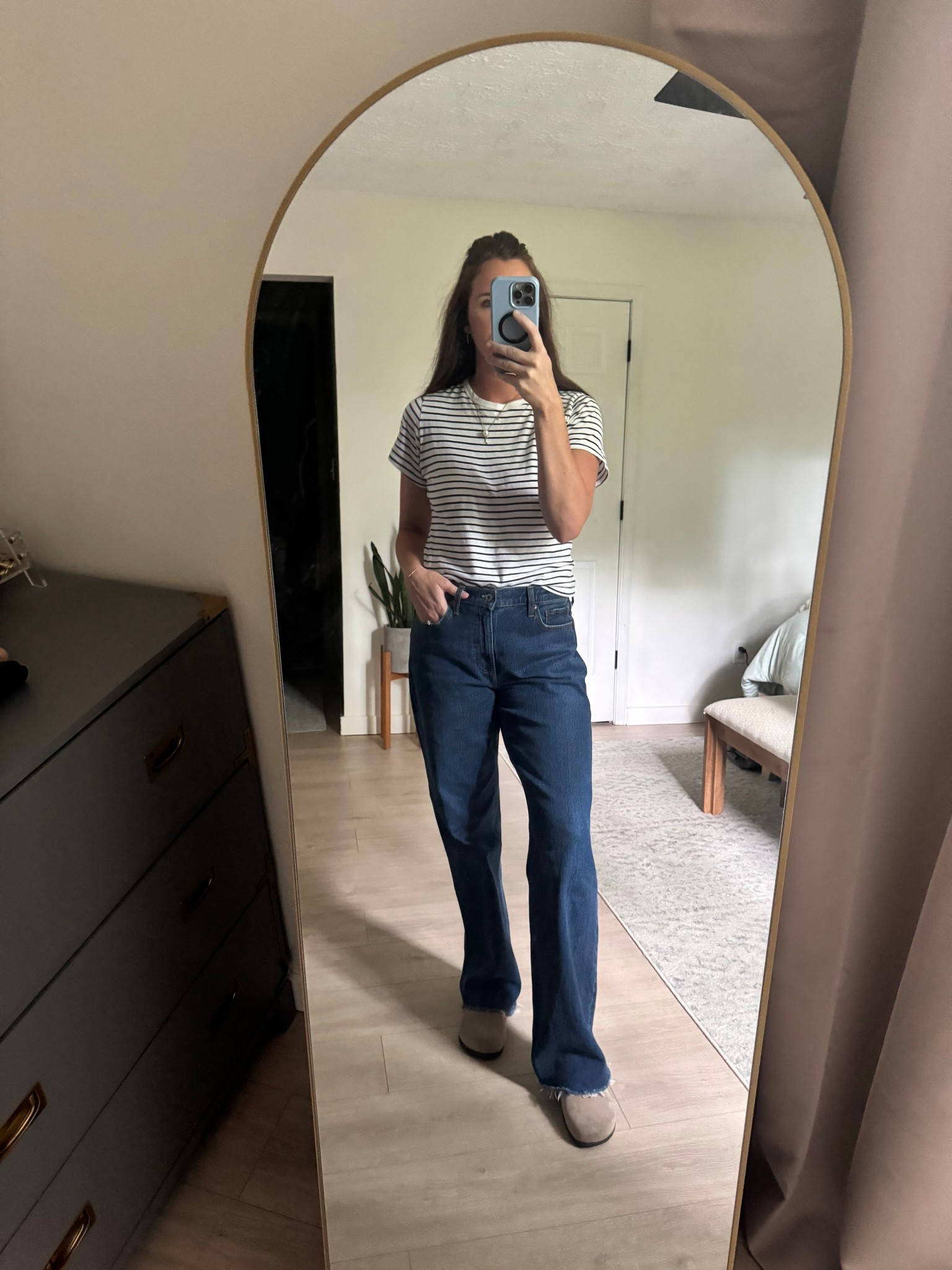 Early fall uniform: Abercrombie baggy jeans + a classic baby tee = effortless + timeless. Perfect for layering with cardigans or a denim jacket as temps drop 🍂 #AbercrombieJeans #FallOutfitIdeas #LTKstyle #OOTD
5’8 
Top M
Jeans 28/6L

#LTKSeasonal #LTKFallSale #LTKTall