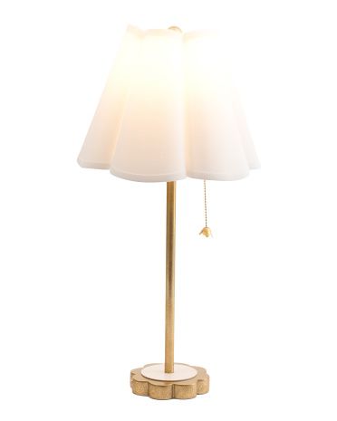 23in Metal Lamp With Scalloped Shade | TJ Maxx