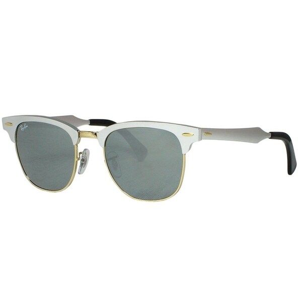 Ray-Ban RB3507 137/40Unisex Clubmaster Silver Frame Silver Mirror Lens Sunglasses | Bed Bath & Beyond