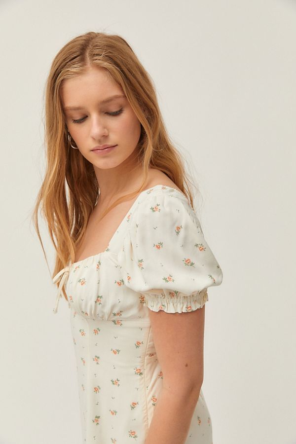 UO Cassia Puff Sleeve Mini Dress | Urban Outfitters (US and RoW)