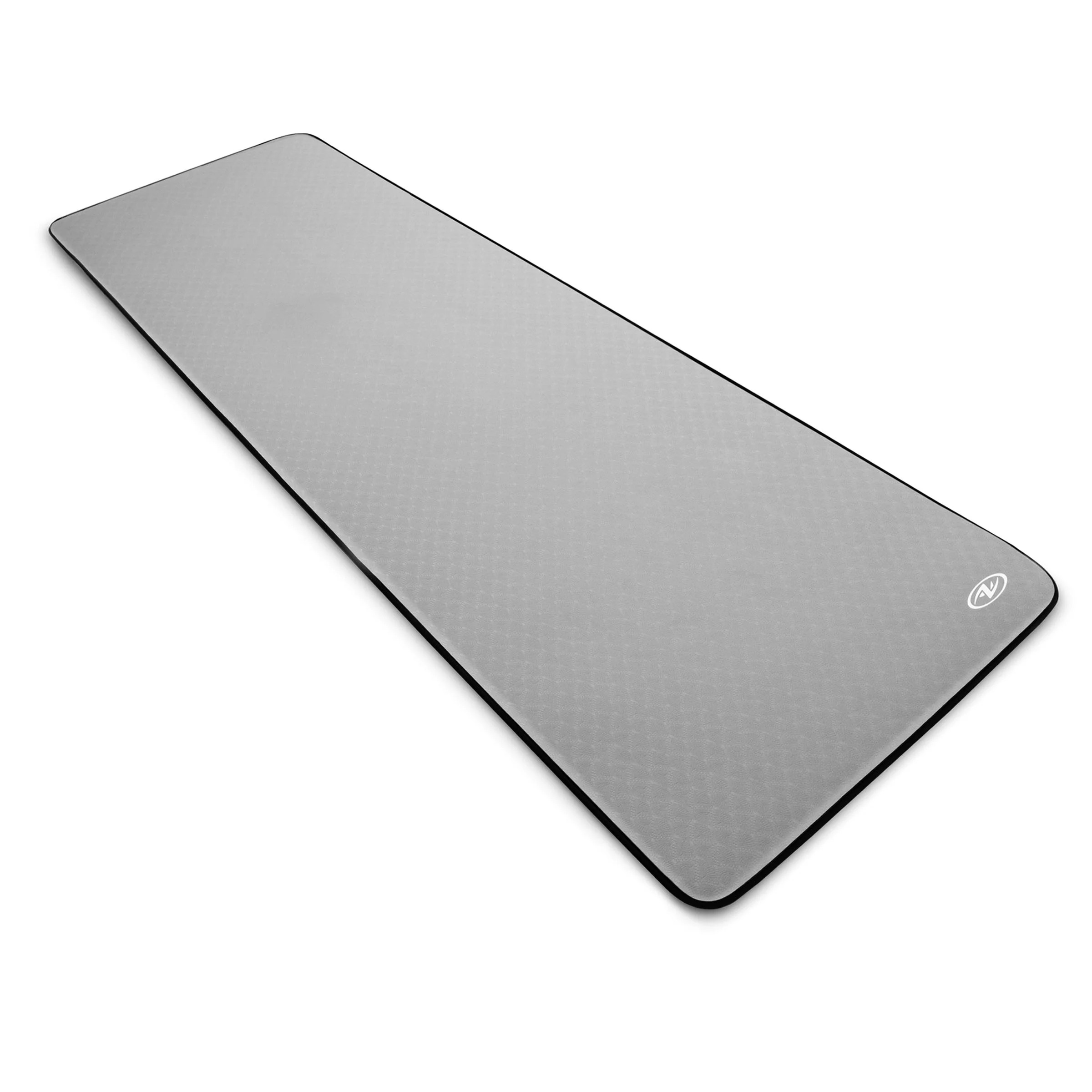 Athletic Works Deluxe High Density Foam Yoga and Fitness Mat, 8mm Thick, 72" x 24", 1 Count, Grey | Walmart (US)