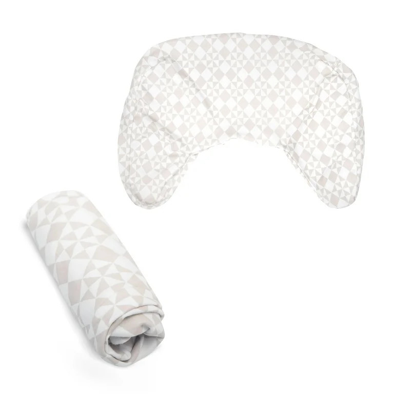 Boppy New Nursing Pillow Organic Cotton Cover, Beige Checkered Quilt | Walmart (US)
