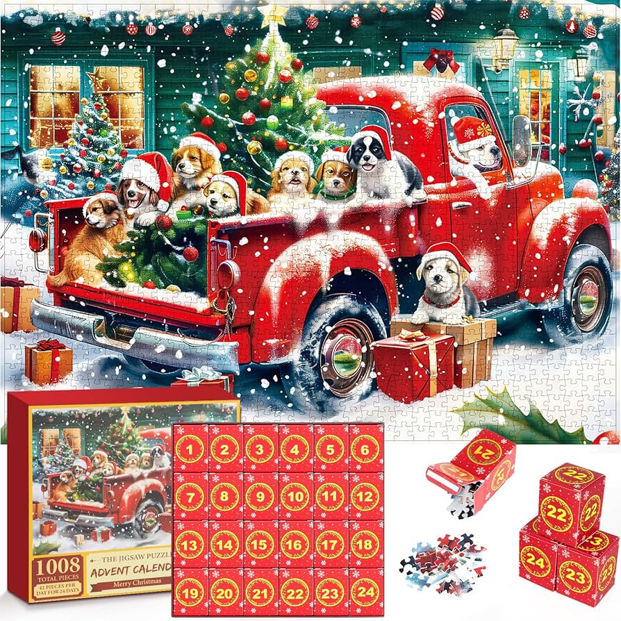 Advent Calendar Puzzle 2024, Christmas 24 Days Countdown Calendar Jigsaw Puzzle for Kids Adults G... | Amazon (US)