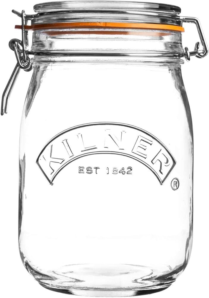 Kilner Round Clip Top Jar, 34-Fl Oz, 1 L | Amazon (US)