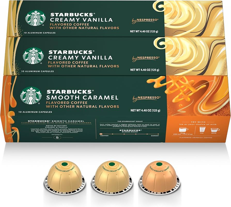 Starbucks by Nespresso Vertuo, Flavored Variety Pack Coffee, 30-count | Amazon (US)