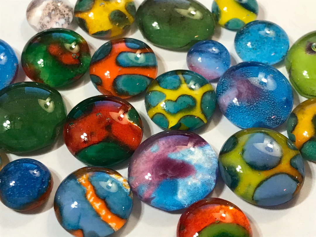 Handmade Fused Glass Cabochons Mix  Mosaic Tiles //Mosaic Surplus //Mosaic Supplies//Jewelry | Etsy (US)