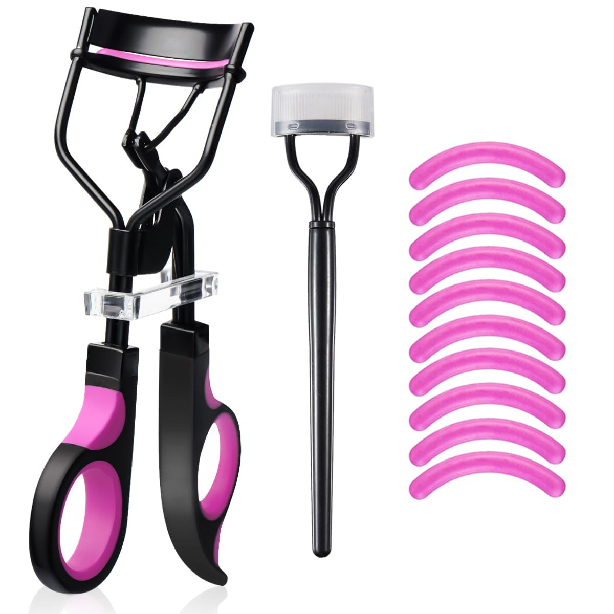 Eyelash Curler with Comb, qiipii Professional Lash Curlers metal Eyelashes Comb Seperator Eyelash... | Amazon (US)