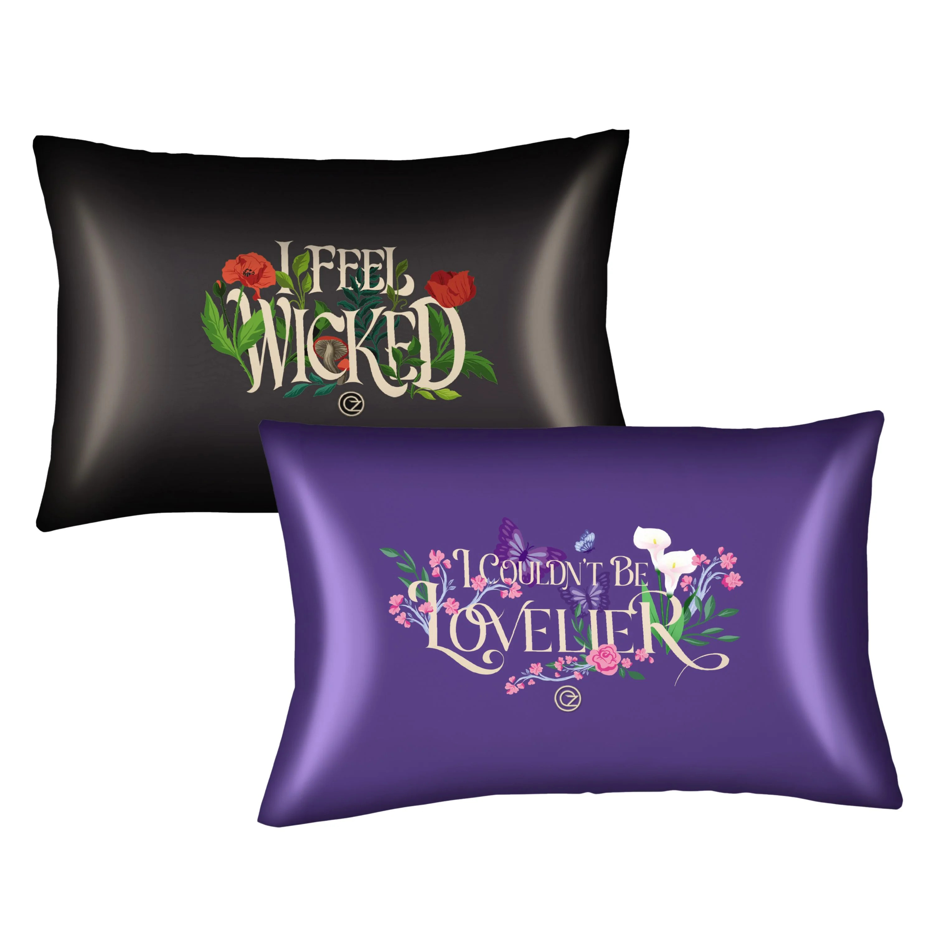 Wicked Purple Black Reversible Silky Satin Pillowcase, Standard Size, 1-Pack | Walmart (US)