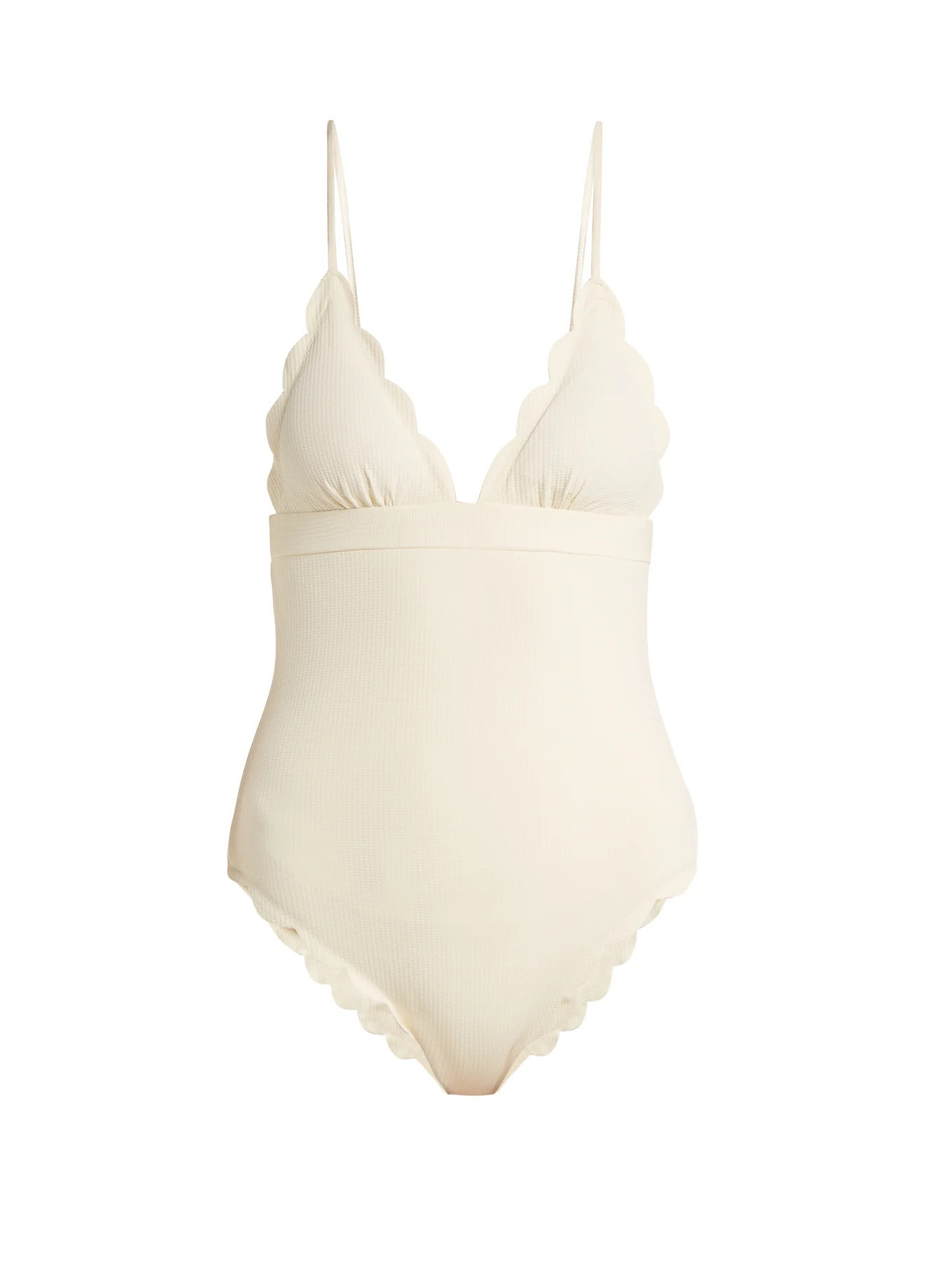 Santa Clara scallop-edged swimsuit | Matches (US)