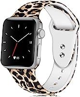 KOLEK Floral Bands Compatible with iWatch 38mm/42mm/40mm/44mm, Silicone Fadeless Pattern Printed Rep | Amazon (US)