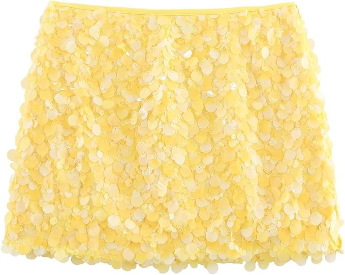 CosSky Womens Sequin Skirt Sparkly Sequin Decor Mini Bodycorn Skirts | Amazon (CA)