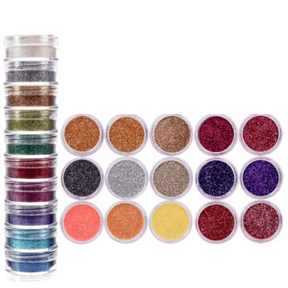 Kit Com 12 Glitter Purpurina Em Pó Unha Maquiagem Carnaval | SHEIN