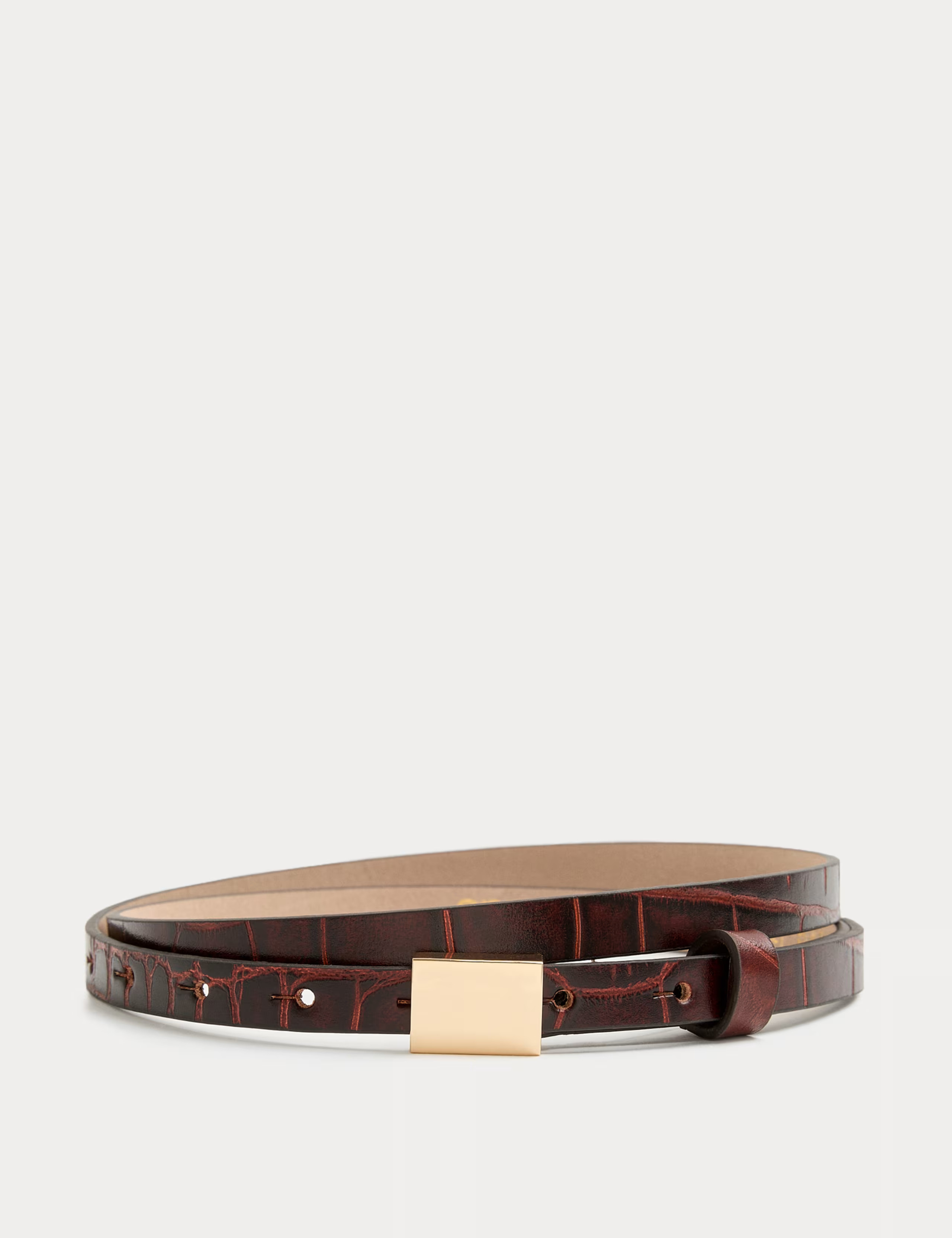 Leather Skinny Lizard Effect Jeans Belt | Marks & Spencer (UK)