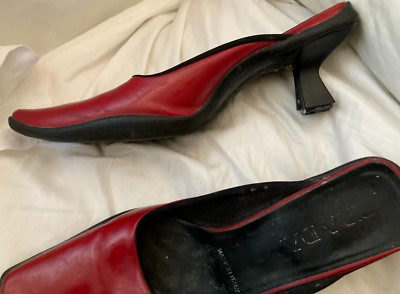 Vintage Prada Red Mules/Duck Shoes Kitten Heel Sz 38 ABTUC  | eBay | eBay US