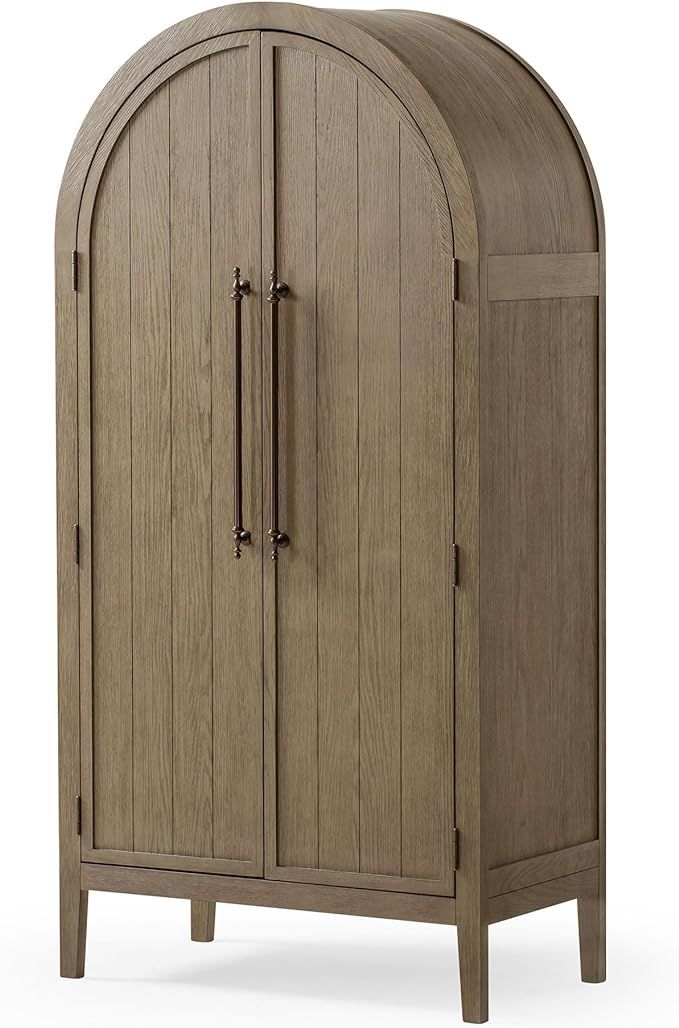 Maven Lane Selene Classical Wooden Cabinet in Antiqued Grey Finish | Amazon (US)