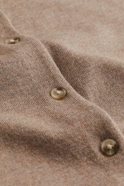 Fine-knit Cardigan - Dark beige melange - Ladies | H&M US | H&M (US + CA)